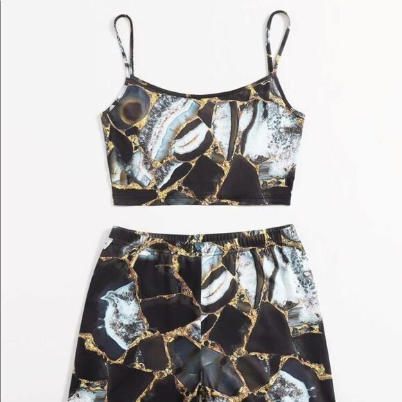 Marble Print Cami Top & Bottom - Picture 5 of 5